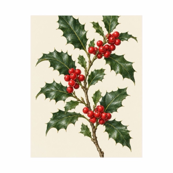 Winter Holly Botanical Herbarium, the print