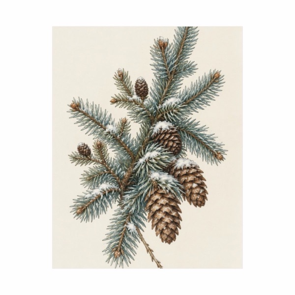 Winter Spruce Herbarium, the print